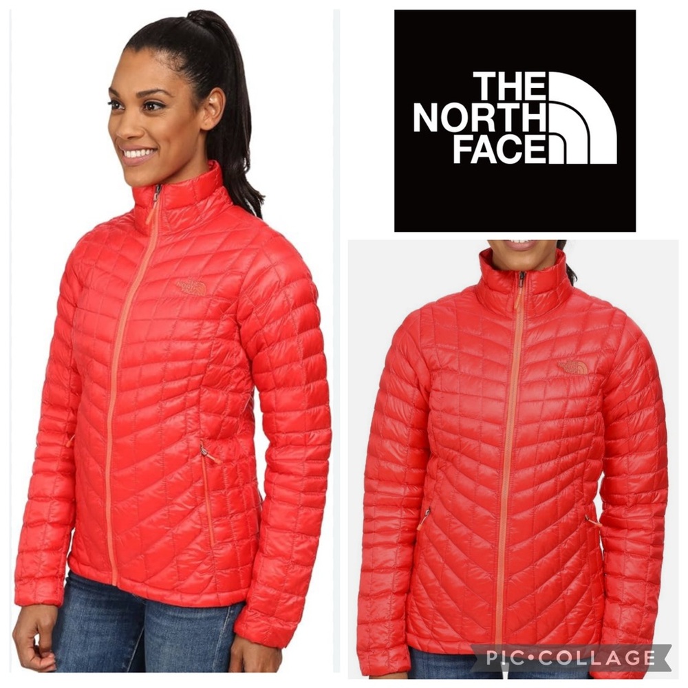 The North Face ThermoBall Trekker Quilted Jacket {Bright Red/Melon} M